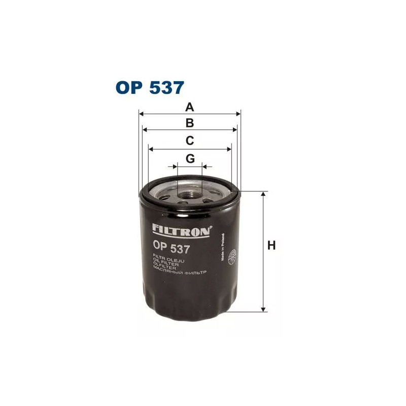 Filtr oleju OP537