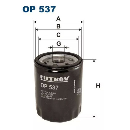 Filtr oleju OP537