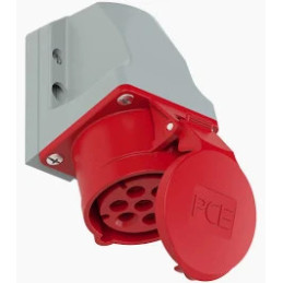 Gniazdo stałe 16A 3P+Z+N 400V 50/60Hz 6h IP44