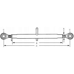 Łącznik górny oczko/oczko 180, 1-1/8" kat.2/2