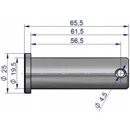 Sworzeń  wieszaka dolnego fi-20mm C-360/C-330