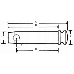 Sworzeń 22x82 mm kat.1