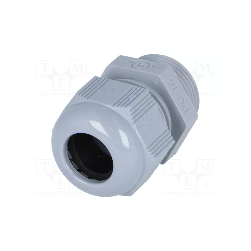 Dławik PG-16 IP68, szary RAL 7035