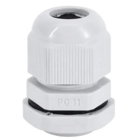 Dławik PG-11 IP68, szary RAL 7035