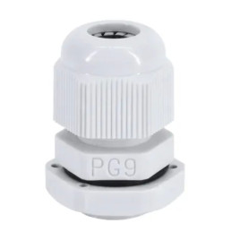 Dławik PG-9 IP68, szary RAL 7035