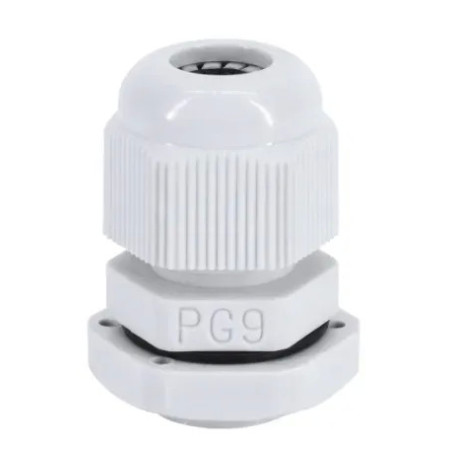 Dławik PG-9 IP68, szary RAL 7035