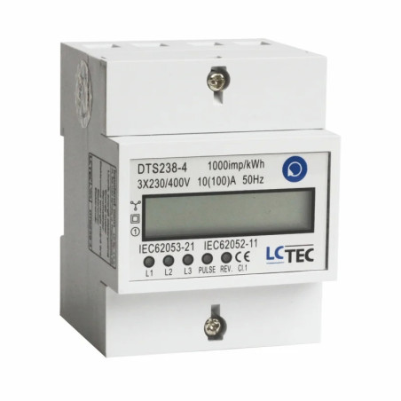 Miernik zużycia energii elektrycznej DTS238-4BR 3-faz (230V/400V 10A/100A) /LC TEC/