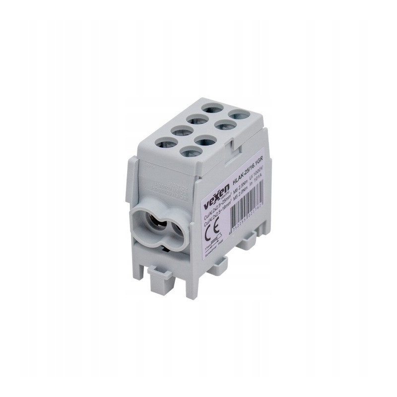 Blok Rozdzielczy 2x16 mm SZARY VEXEN