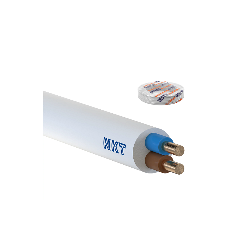 PRZEWÓD YDY 5* 1,5mm2 450/750V biały okrągły drut  NKT