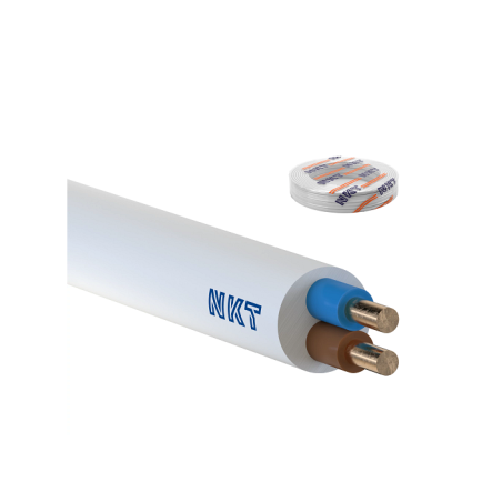 PRZEWÓD YDY 5* 1,5mm2 450/750V biały okrągły drut  NKT