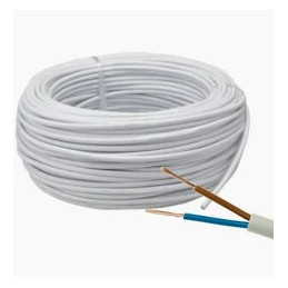 PRZEWÓD OMY 2* 1,5mm2 300V BIAŁY/OKRĄGŁY/DRUT ELKTRIM