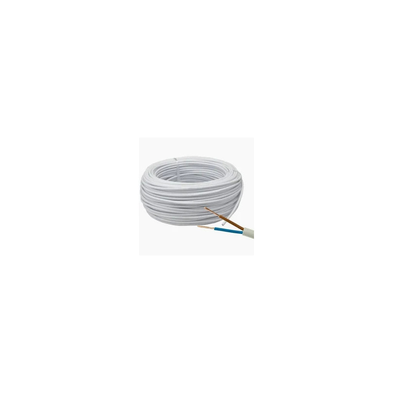 PRZEWÓD OMY 2* 1,5mm2 300V BIAŁY/OKRĄGŁY/DRUT ELKTRIM