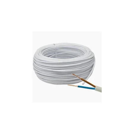 PRZEWÓD OMY 2* 1,5mm2 300V BIAŁY/OKRĄGŁY/DRUT ELKTRIM