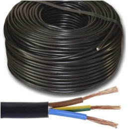 PRZEWÓD OW 3* 1,5mm2 300/500V czarny/okrągły/linka ELEKTROKABEL
