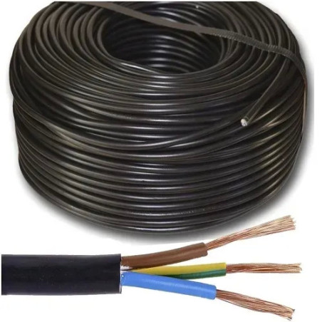 PRZEWÓD OW 3* 1,5mm2 300/500V czarny/okrągły/linka ELEKTROKABEL