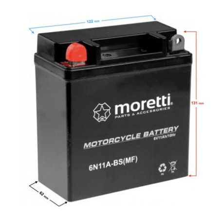 Akumulator MORETTI M6N11A-4B