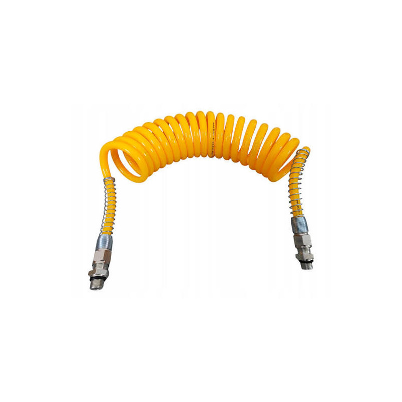 Przewód pneumatyczny spiralny, M22x1.5, żółty 4mb