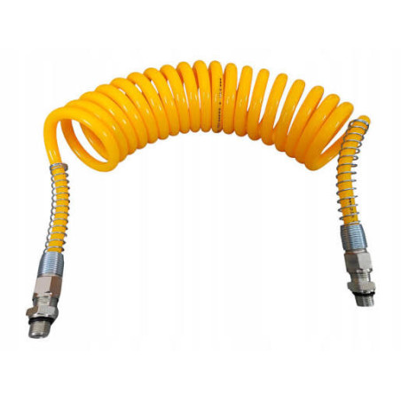Przewód pneumatyczny spiralny, M22x1.5, żółty 4mb