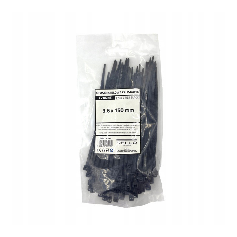 Opaski kablowe 3,6x150