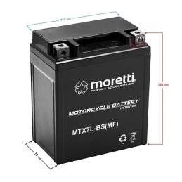AKUMULATOR MORETTI MTX7L ŻEL