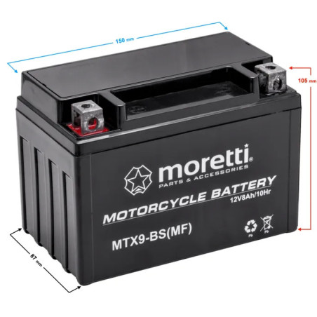 AKUMULATOR MORETTI MTX9-BS ŻEL
