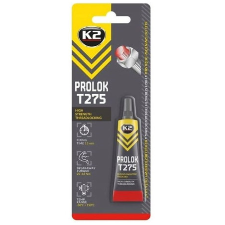 PROLOK T275 CZERWONY KLEJ DO GWINTÓW